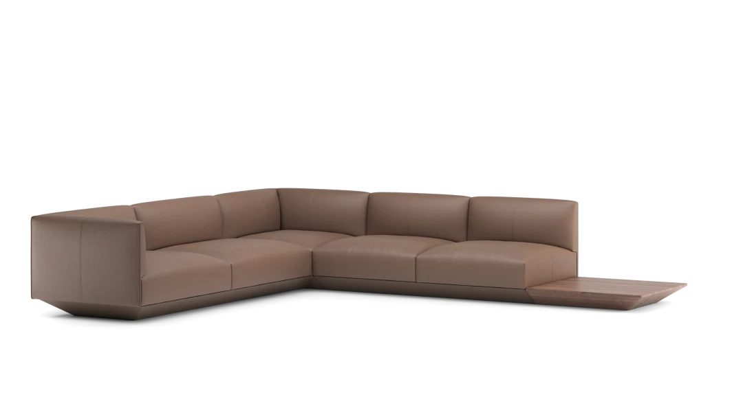 90/110 composition 05/Rin leather with high armrests, platform base