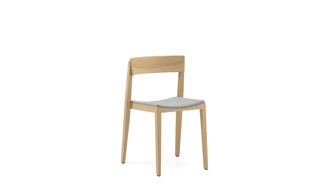 chair short backrest with upholstered seat
