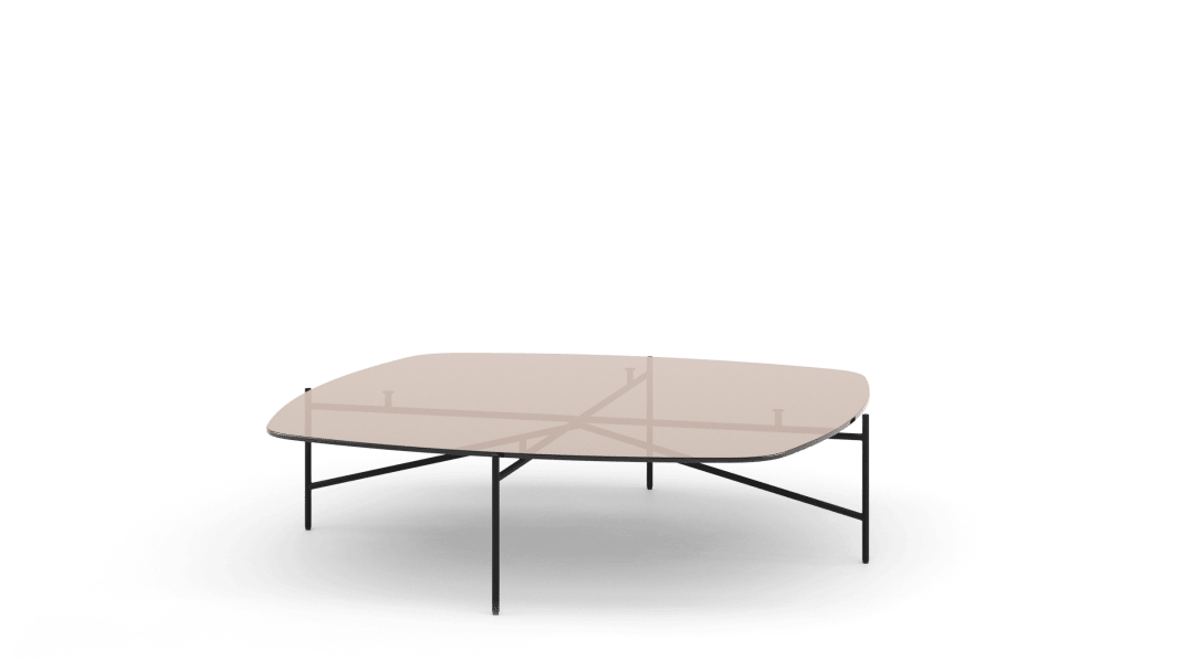 Low table 120x120 glass