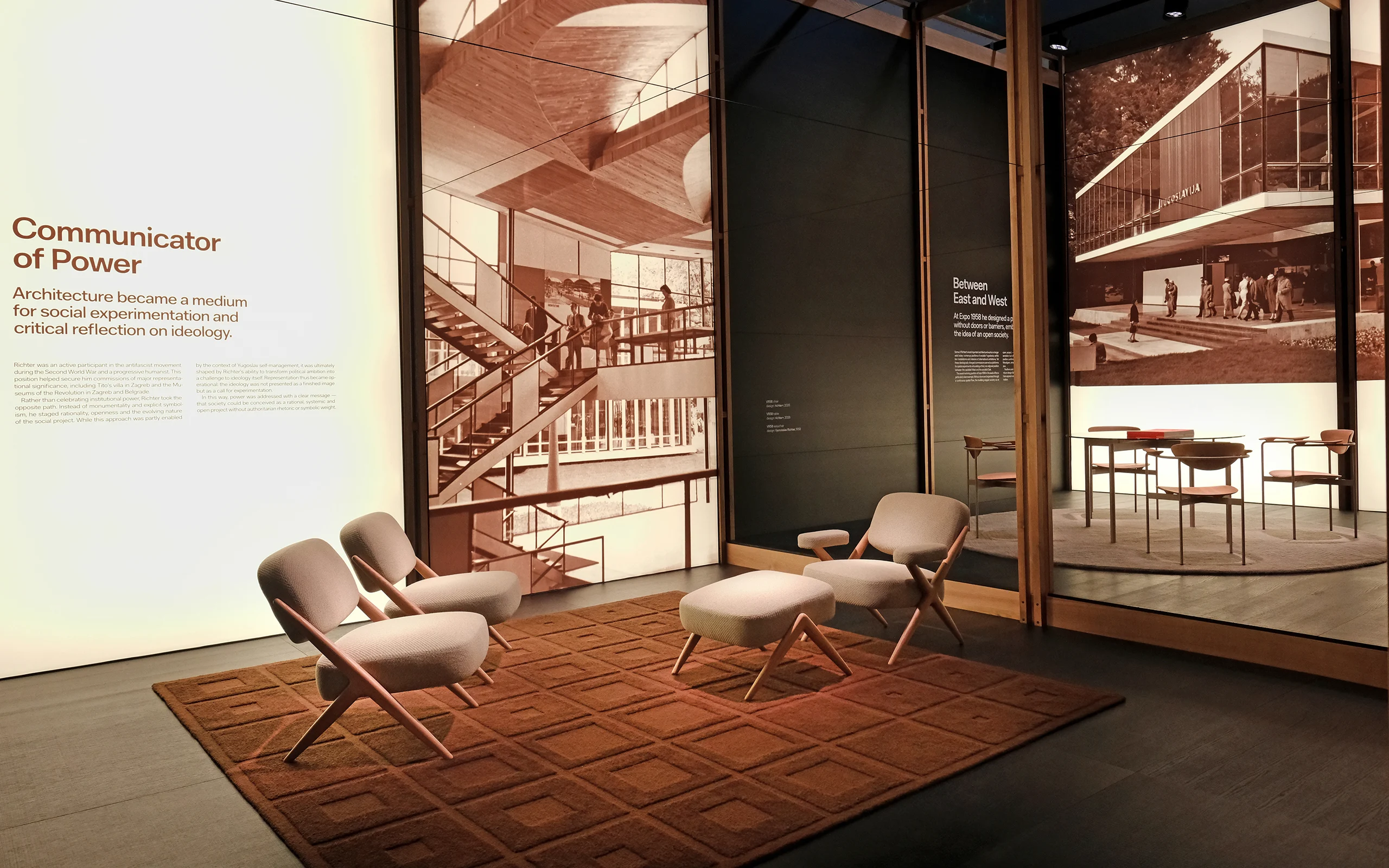 VR53 Easy Chair, design Vjenceslav Richter, 1953; VR53 Easy Chair with Armrests and Pouf, design richter+, 2026