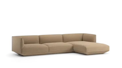 110 composition 02/R in fabric with high armrests, platform base