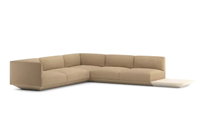 90/110 composition 05/R in fabric with high armrests, platform base