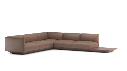 90/110 composition 05/Rin leather with high armrests, platform base