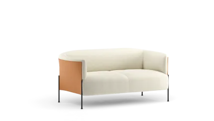 2seater with leather frame