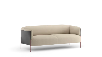 2,5seater with leather frame