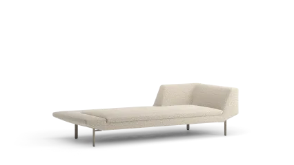 chaise longue 240/R with metal legs