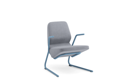 Easy chair cantilever o25 with armrest
