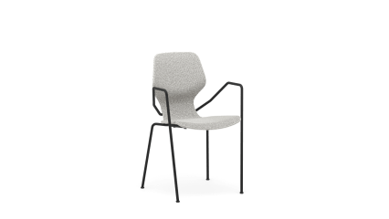 Chair upholstered metal legs o16 with armrest