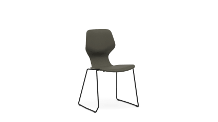 Chair upholstered sled base o12