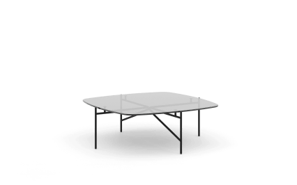 Low table 90x90 glass