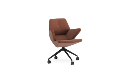 conference chair with swivel base and castors