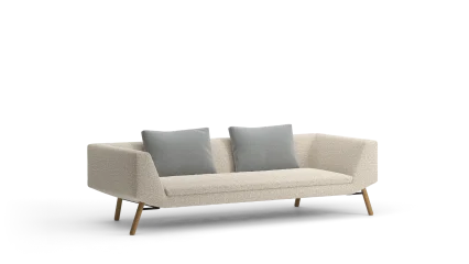 3seater with wooden legs