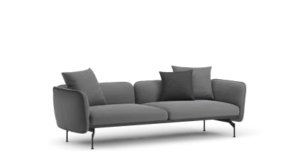 2,5seater with leather frame