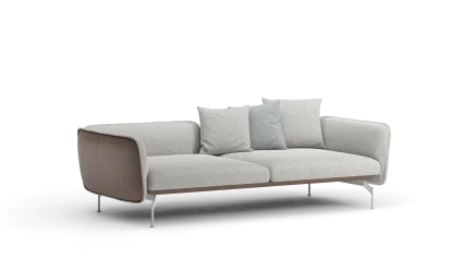 2,5seater deep + armrest 110 with leather frame