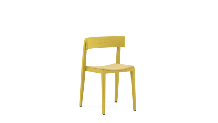 Chair long backrest with upholstered seat
