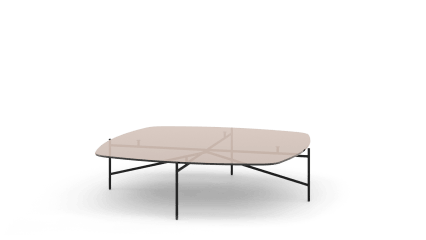 Low table 120x120 glass