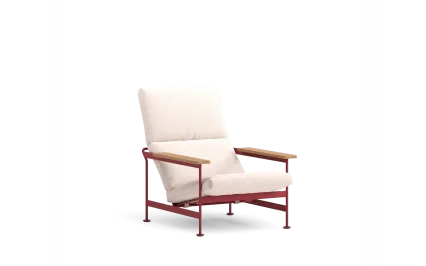Lounge armchair with cushion
