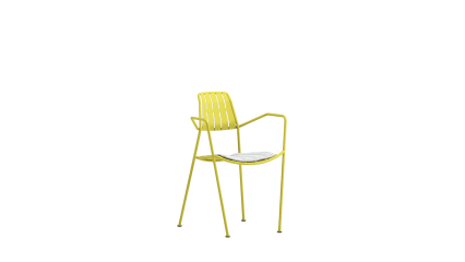 INOX chair with cushion