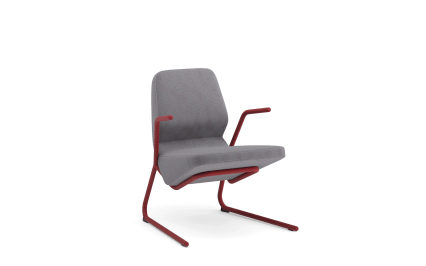 Easy chair cantilever o25 with armrest