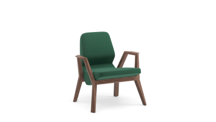 Easy chair with armrest