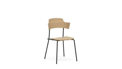 Plywood chair with armrest